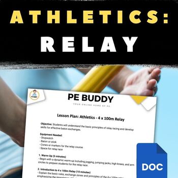 Preview of 4 x 100m Relay Lesson Plan | Athletics Resources for PE Teachers