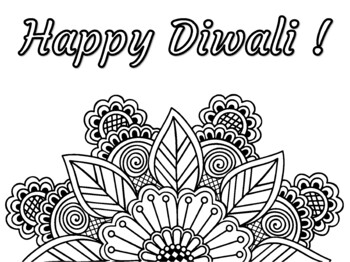 free diwali coloring pages