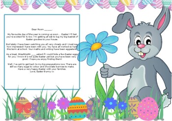 Preview of 4 x Easter Bunny Letters - Editable