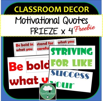 Preview of 4 x Large Printable Quotes Classroom Border Frieze