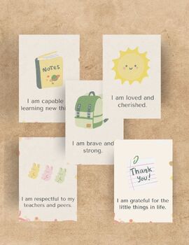 Preview of 40 Affirmation Cards for Early Childhood (Pre-K - 3rd)