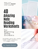 40 Amazing Note Reading Worksheets for string orchestra