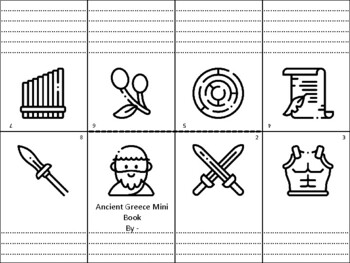 Preview of 40 Ancient Greece Mini Books, Picture Writing, Back to School Week Activity