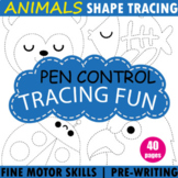 40 Animals Big Shape Tracing Activities for Kindergarten -