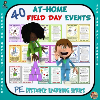 Preview of 40 At-Home Field Day Events for Families:  PE Distance Learning Series