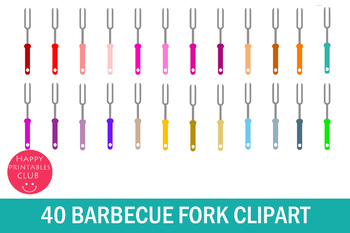 Preview of 40 Barbecue Fork Clipart- Fork Clipart Images