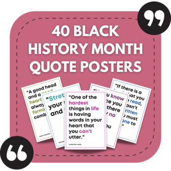 Preview of 40 Black History Month Posters | Black History Month Classroom Decor