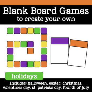 Preview of 40+ Blank Board Games {Holiday Version} Personal & Commercial Use