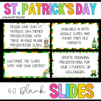 Preview of 40 Blank St Patrick's Day Presentation Templates Google Slides & Powerpoint