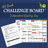 40 Book Challenge Board for Independent Reading