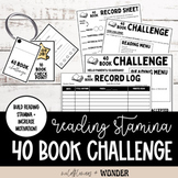 40 Book Challenge Bundle (Parent Letter, Record Sheet, Boo