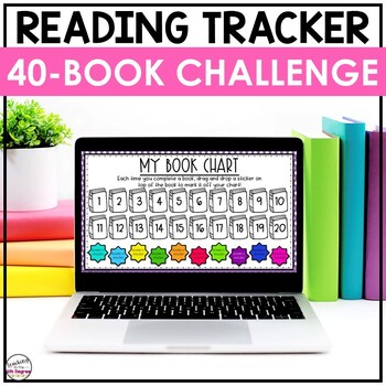 Preview of 40 Book Challenge DIGITAL Reading Tracker