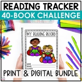 40 Book Challenge DIGITAL and Printable Genre Reading Log 