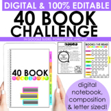 40 Book Challenge [Digital EDITABLE with PowerPoint and Go