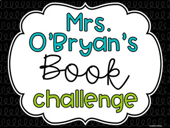 Preview of Book Challenge Editable Poster