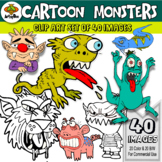 40 Cartoon Monsters Digital Clip art Set!