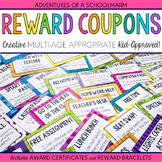 Reward Coupons for Positive Classroom Management (Editable!)