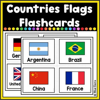 Preview of 40 Countries Flags Flashcards (Set 1)
