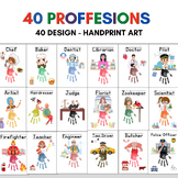 40 DESIGN Proffesions Handprint Art, Handprint Craft,  Bab