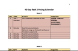 40 Day Task 2 Pacing Calendar