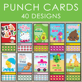 40 Designs - Punch Cards for Classroom Rewards or Behavior