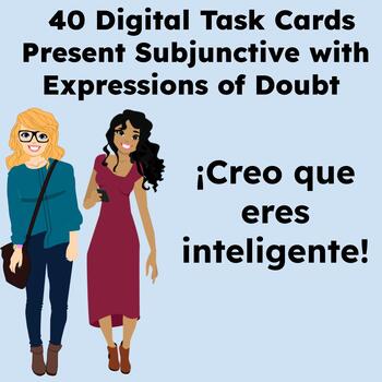Preview of 40 Digital Task Cards with Expressions of Doubt/Certainty Only