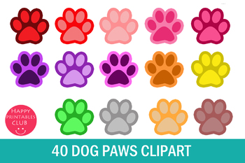 dog paw background clipart