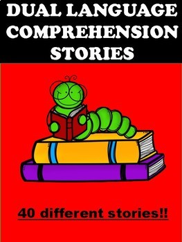 Preview of 40 Dual Language Comprehension Stories - 20 English & 20 Spanish