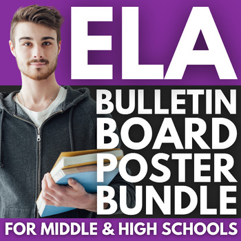 Preview of 70 ELA Bulletin Board Posters BUNDLE | English Language Arts Classroom Decor