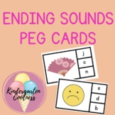 40 Ending sounds phonics peg challenge task cards