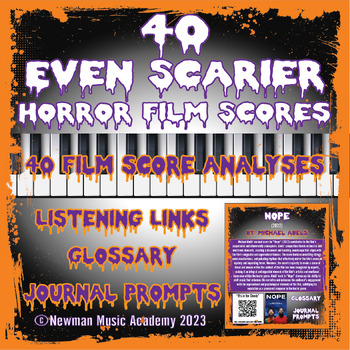 Preview of 40 Even Scarier Horror Film Scores: Music Listening Activity {BUNDLE PDF/Slides}