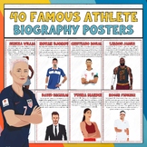 40 Famous Athlete Biography Posters for National Physical 