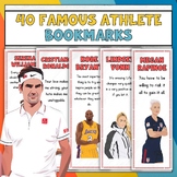 40 Famous Athlete Bookmarks National Physical Fitness & Sp