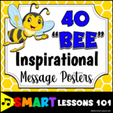 40 Growth Mindset "BEE" INSPIRATIONAL MESSAGES POSTERS Bul