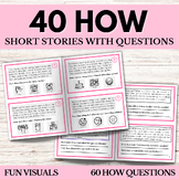 40 HOW Question Short Stories Wh Question Reading Therapy 