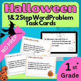 40 Halloween 1 & 2 Step Word Problem Task Cards