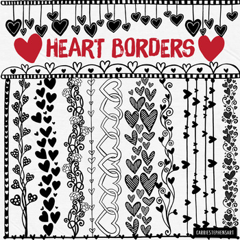 white heart border