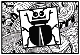 40 Insects Bugs Zentangle Coloring Pages, Insects Bugs Sil