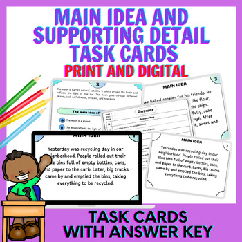 Preview of Main Idea and Supporting Detail Task Cards