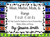 Mean, Median, Mode, & Range Task Cards