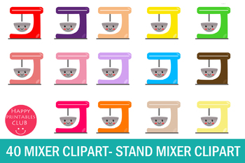 Preview of 40 Mixer Clipart-Stand Mixer Clipart-Kawaii Mixer Clipart