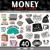 40 Money Quotes SVG, PNG and EPS Bundle Colorful and Black