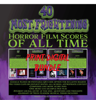 Preview of 40 Most Frightening Horror Film Scores of All Time*GOOGLE SLIDE/PDF BUNDLE*