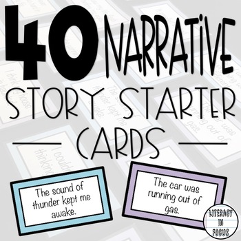 Preview of Narrative Writing Starter Cards