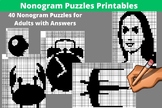 40 Nonogram Puzzles for Adults with Answers - Picross, Han