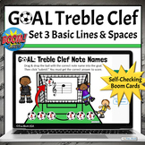 Treble Clef Note Names Game | Boom Cards Set 3 - BASIC LIN