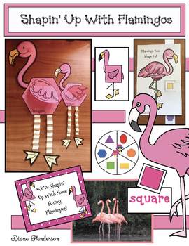 Preview of 2D Shape Funny Flamingo Activities and Craft
