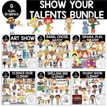 Preview of Show Your Talent Clipart Bundle