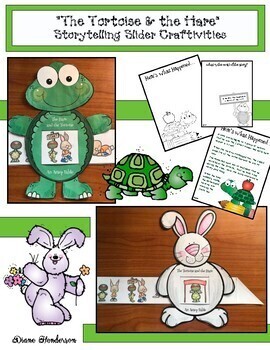Preview of Aesops Fables The Tortoise & the Hare Sequencing & Retelling Craft