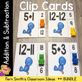 Addition and Subtraction Clip Cards Bundle